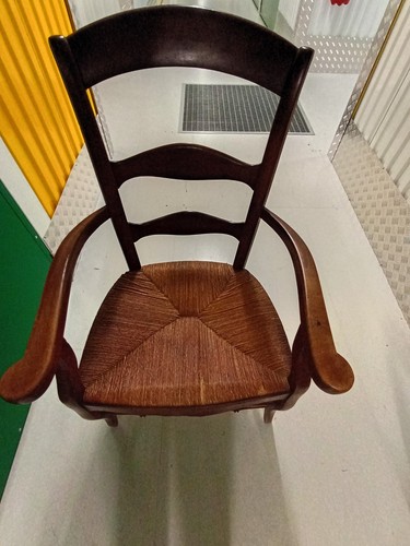 Fauteuil paillé bois - paillé, en