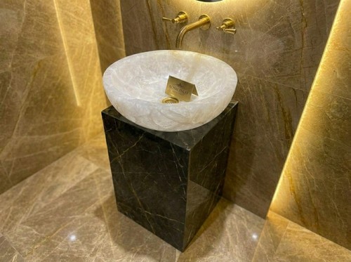évier vasque quartz blanc - vasque, en