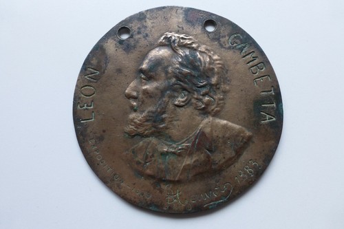 Médaille leon gambetta 1883 - gambetta,