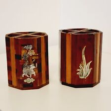 2 pots à crayon vintage