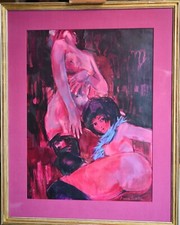 LETELLIER Pierre (1928-2000)- Epreuve d'Artiste - Les Nues roses 81x65 cms