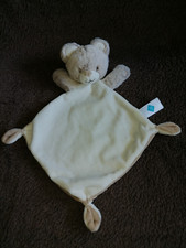 Doudou  plat ours beige blanc Tex baby  - Neuf