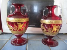 Paire de vases Murano vintage. Salviati 1960/70. Ht 18,5cm. Parfait état..