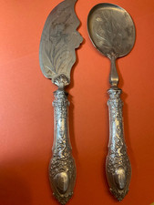 COUVERTS SERVICE A MIGNARDISE manche argent fourré ,27 cm ,256 g