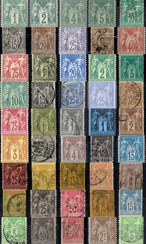 Timbres 1876 1899 - timbres, au
