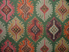 Oseille Vert Ikat Kilim 100%