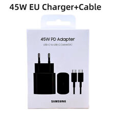 SAMSUNG Original Chargeur Super Rapide 45W NOIR USB-C Galaxy S24/S25 Z Flip4/5/6