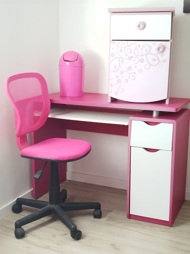 Ikea bureau enfant - ikea, rose/blanc