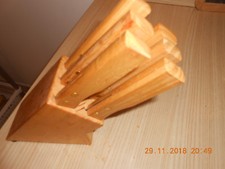 Bloc de 6 couteaux scie STAINLESS état proche du neuf