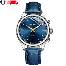 Montre Homme Quartz Bleue –