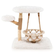 Arbre à Chat Tour pour Chats avec Berceau Suspendu Pot de Grattage en Jute Perc