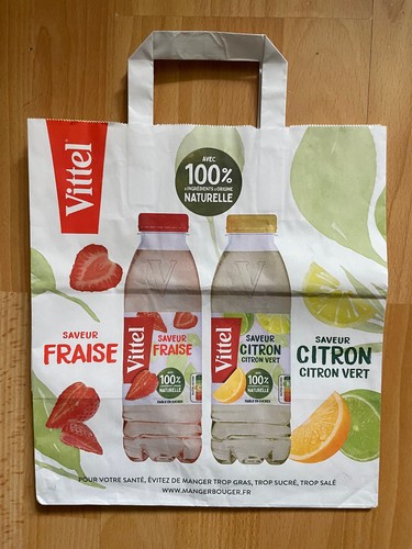 Publicite papier sac eau - sac, "eau
