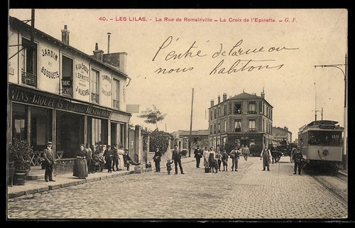 Cpa les lilas rue de - rue,