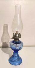 Jolie lampe a pétrole bleu