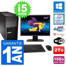 PC Tour Lenovo P310 Ecran 22" Intel i5-6500 RAM 16Go Disque 2To Windows 10 Wifi