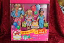 BARBIE Mc Donald Happy Meal Birday Fun et  Mc Donald a party for STacie et Todd