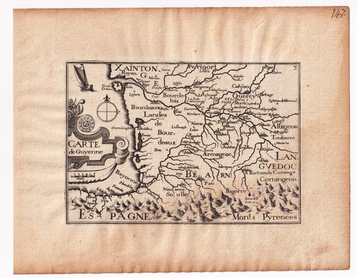 Carte géographique xviie - carte,
