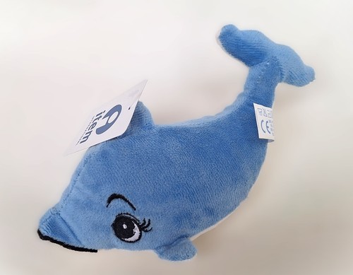 Peluche dauphin bleu - bleu, cm