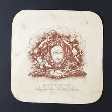 SEUGNOT Etiquette Ancienne Dragées Confiserie 1894 French Victorian Sweet Label