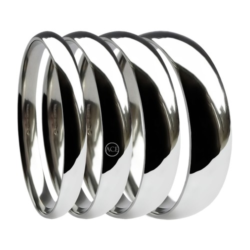 18ct blanc mariage anneaux - 18ct,