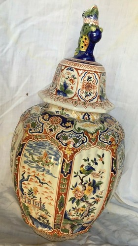 Potiche pot couvert delft - potiche, "delft