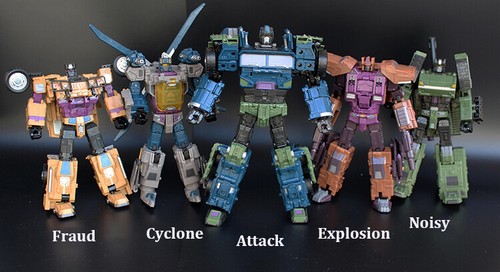 Transforming toys enlarged - transforming, wb