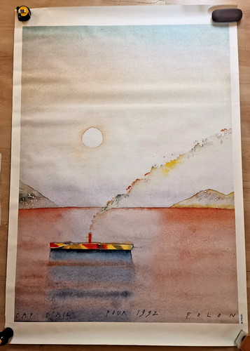 Affiche ancienne folon 1992 - -folon,