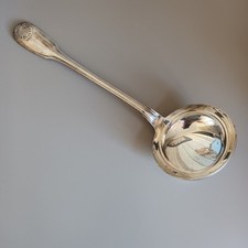 grande louche métal argenté