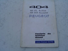 Manuel entretien Peugeot 404