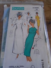  PATRON VINTAGE  1960 "BURDA 4 VERSIONS ROBE DE MARIEE & CEREMONIE  N°27040  T42
