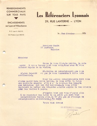 1937 les referenciers - les, lyonnais