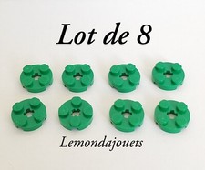 Lego 4032 Lot 8 x Plat Rond Plaque Plate 2x2 Vert Green - Round 2 x 2 Axle Hole