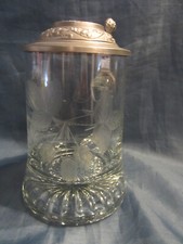 KRONENBOURG : RARE CHOPE A BIÈRE EN CRISTAL TAILLÉ 