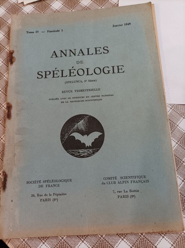 1949 annales speleologie - 1949, de
