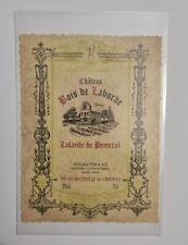 ÉTIQUETTE DE VIN DE BORDEAUX . LALANDE POMEROL . CHATEAU DE LABORDE