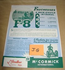 JG Mc Cormick IH Faucheuse F 8