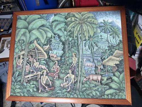 Tableau balinais signé - ,