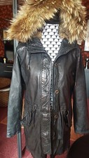 Parka en cuir véritable