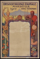 affiche poster  exposition coloniale marseille 1922