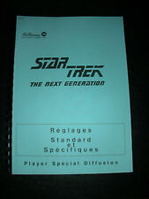 notice en français du flipper Williams:  STAR TREK NEXT GENERATION