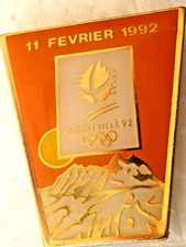 pin's pins badge. jeux olympiques Albertville 11 février 1992. Tab1