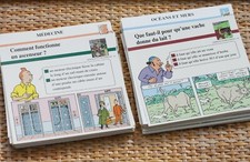 Lot de 112 fiches TINTIN