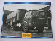 CARTE FICHE CAMION TRACTEUR CABINE AVANCEE WILLEME TL 201 1962