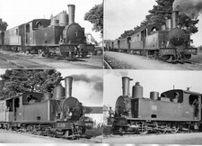 BINIC ETABLES SUR MER LOT 4 cartes Train CORPET LOUVET en 1956