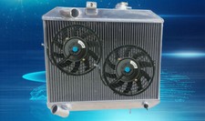 For 1941-1952 JEEP Willys MB CJ-2A M38 42 43 44 45 46 3Row Aluminum Radiator+fan