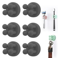 Lot de 6 Supports de Brosse à Dents en Silicone Multifonction pour Rasoir - É...