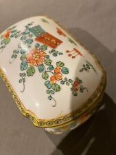 Ancienne BOÎTE À BIJOUX , BONBONNIÈRE, COFFRET Vintage en PORCELAINE de LIMOGES