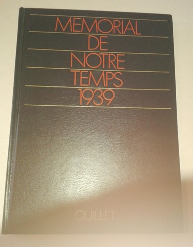 Livre memorial notre - notre, temps