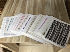 Timbres France Neufs ** LOT DE 64 feuilles de timbres faciale 4560 francs = 696€