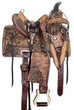 Ensemble d'attache Western en cuir pour selle de cheval cowboy corde pour...